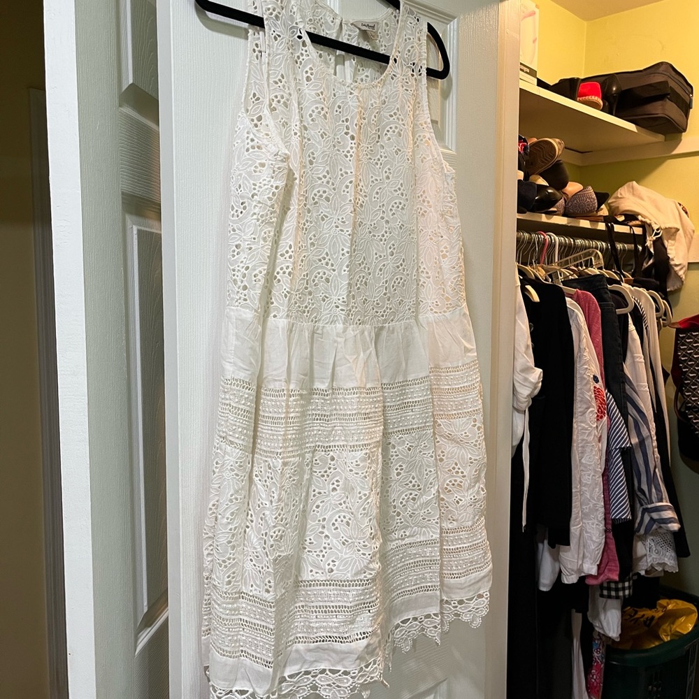Stunning Eyelet Lucky Brand Dress, L